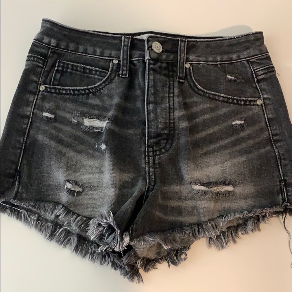 Black Jean Shorts